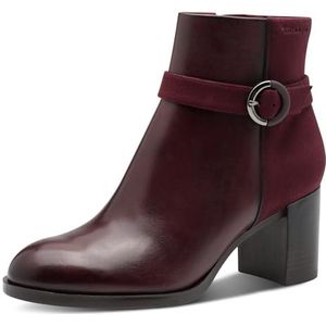 Tamaris - Enkellaarsje - Rood - Met Gespsluiting - Blokhak 6,5 cm