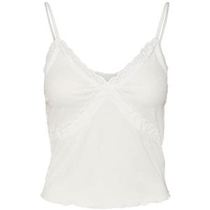 VERO MODA Dames Vmditte Singlet Crop JRS Noos Top, wit (snow white), M