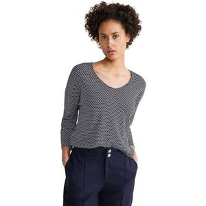 Street One Damesshirt, Deep Blue Melange, 38