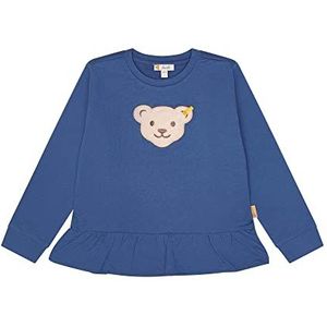 Steiff Meisjes capuchon teddyhoofd met knijper sweatshirt, True Navy, 98 cm