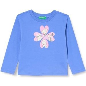 United Colors of Benetton T-shirt voor meisjes en meisjes, Blauw, 5 jaar