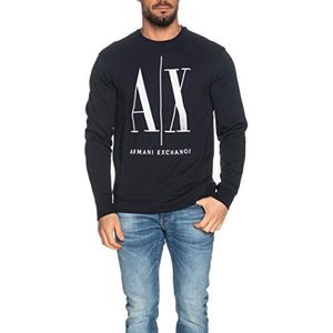 Armani Exchange Heren Icon Project Sweatshirt, Blauw, L