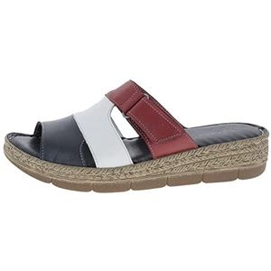 Andrea Conti Damesslippers, blauw/wit/chili, 42 EU, D Blauw Wit Chili, 42 EU