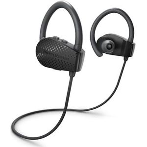 Energy Sistem Earphones Bluetooth Sport 1+ Dark (Bluetooth 5.1, spraakbediening, Secure-Fit-bevestigingssysteem, zweetbestendig), zwart