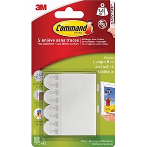 Command 17202 foto-montagestrips S (tot 1,8 kg draagkracht) 4 sets met 2 strepen, wit