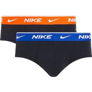 Nike Brief 2PK ondergoed, Black/Safety Orange/Game Royal WB, S Heren, Zwart/Safety Orange/Game Royal Wb, S