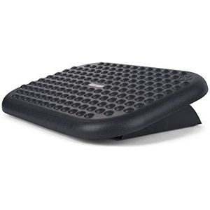 Pavo 8057726 Premium voetensteun, verstelbaar met beweegbaar platform, zwart