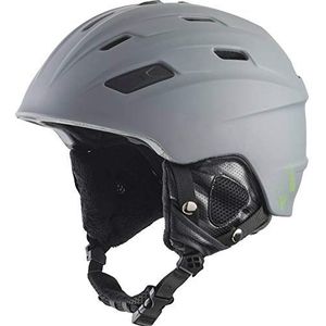 TECNOPRO Heren Pulse Pro Active HS-988 Ski-helm, GREY DARK/GREEN LIME, S