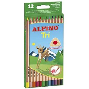 Alpino, 128, driehoekige kleurpotloden Unica kleurrijk