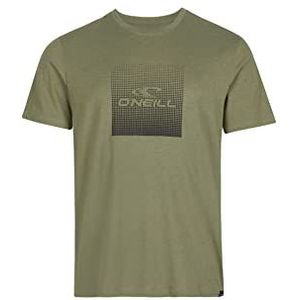 O'NEILL Tees Gradient Cube T-shirt voor heren, met korte mouwen, 2 stuks, 16011 (Deep Lichen Green), XS/S