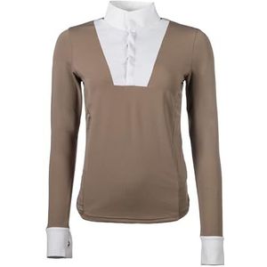 HKM Virginia Wedstrijdshirt lange mouw voor dames Taupe M