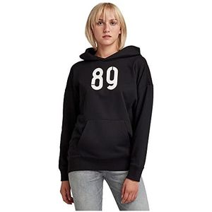G-STAR Raw Graphic Back Snaps Hoodie Sweats voor dames, Zwart (Dk Black D20429-a613-6484), S