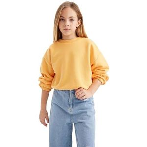 DeFacto Sweatshirt voor meisjes, Lt.orange, 4-5 Jaar