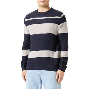 JACK & JONES Jorkyle Knit Crew Neck gebreide trui voor heren, Totale eclipse/detail: sfeer, S