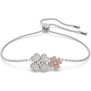 Swarovski Latisha armband, Bloem, Meerkleurig, Rodium toplaag