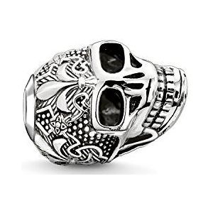 Thomas Sabo Unisex kraal schedel karma kralen 925 sterling zilver K0239-637-12, Eén maat, 925 Sterling zilver, zwart, Geen edelsteen