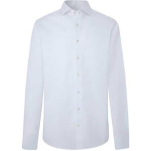 Hackett London Heren Hs Vortex Gilet Shirt, Wit (Wit), 16, Wit (wit), 40