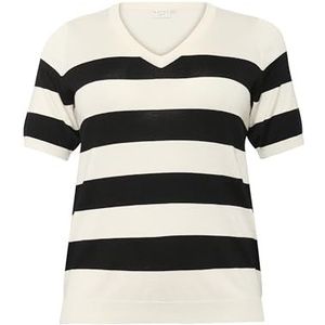 Kaffe Curve - Gestreepte V-hals Trui - Veelkleurig - Dames