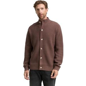 TOM TAILOR Gebreide herenjas, 38833 - Bag Brown, XL