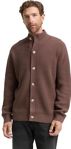 TOM TAILOR Gebreide herenjas, 38833 - Bag Brown, XL