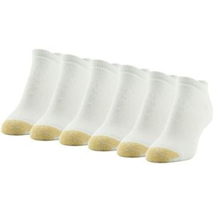GOLDTOE Women's Sport Cushion No Show Socks, 6-Pairs, White, Medium