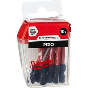 Milwaukee Shockwave PZ2 schroevendraaierbits 50 mm, 10 stuks