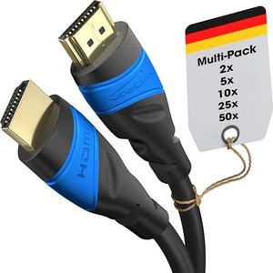 KabelDirekt 8K / 4K HDMI-kabel met A.I.S. afscherming - 2x 3m (4K @120Hz/8K @60Hz voor een spectaculaire Ultra HD-ervaring - High Speed met Ethernet, Blu-ray/PS4/PS5/Xbox Series X/Switch, zwart)