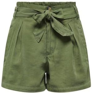 ONLY Dames Shorts ONLARIS Hoge Taille Regular Cut Shorts, Capulet Olive, XS