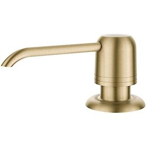 Nieuw KRAUS Keuken Zeep of Lotion Dispenser met 17 oz. Grote Capaciteit Fles en Messing Pomp in Geborsteld Goud