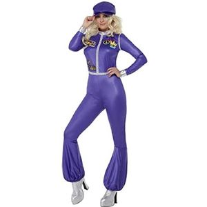 70s Dancing Queen Costume, Purple, All In One & Hat, (M)