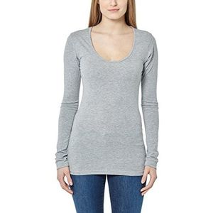 Berydale Dames T-shirt met ronde halsuitsnijding, Lichtgrijs, S