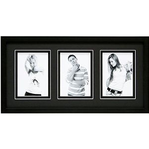 Deknudt Frames S43DK2-P3-13.0X13.0 fotolijst, dubbele passe-partout, zwart 59,2 x 26,2 x 3,7 cm