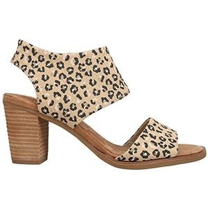 TOMS Dames Majorca Cutout sandaal met hak, Natuurlijke chimpansee, 37 EU