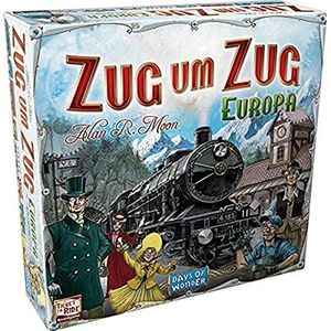 Asmodee | Unbox Now | Days of Wonder | trein om trein – Europa | basisspel | familiespel | bordspel | 2-5 spelers | vanaf 8 jaar | 45 minuten speeltijd | Duits