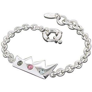 Louise Zoé armband messing verzilverd Swarovski-kristal 21 cm 4LZ0445 SW MIX