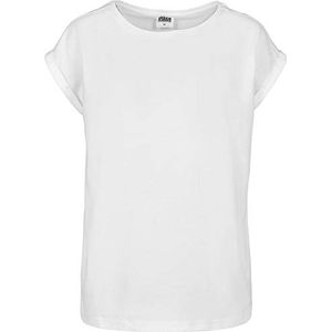 Urban Classics Dames T-shirt Extended Shoulder Tee van natuurlijk biologisch katoen, bovendeel van 100% biologisch katoen, maten XS tot 5XL, wit, 5XL