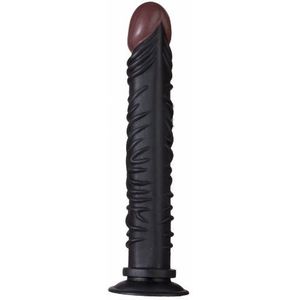 NMC Realistische dong 11 inch - realistische dildo in penisvorm met sterke zuignap - zwart - ongeveer 28 cm lang, diameter tot ongeveer 44 mm