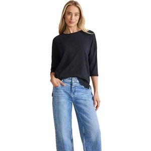 Street One Dames Matmix W.fine Structure Shirt, blauw (deep blue), 40