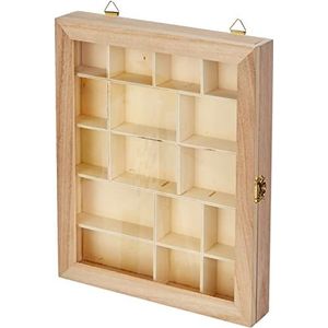 Artemio Vitrinekast - Hout - Beige - 23x28x4cm