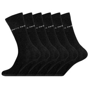 Pierre Cardin Herensokken, gekamd katoen, 6 stuks, hoge herensokken, zacht en comfortabel, zwart, maat 43/46, N, 43-46 EU