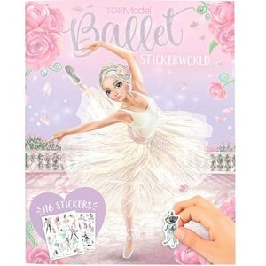 Depesche 13049 TOPModel Stickerworld Ballet - Stickerboek met 20 geïllustreerde achtergrondpagina's om zelf te ontwerpen, incl. 3 dubbelpagina stickers