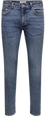 ONLY & SONS Onswarp Skinny Box PIM DNM Otl, blauw (medium blue denim), 32W / 32L