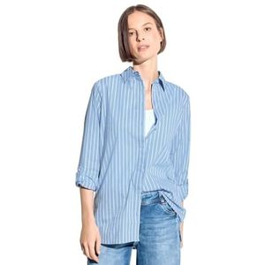 Cecil Lange gestreepte damesblouse, Soft Light Blue, S