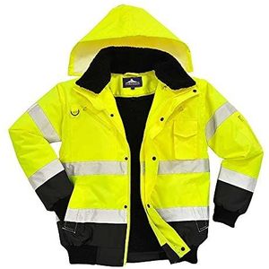 Portwest Hi-Vis Contrast Bomberjack Size: XL, Colour: Geel/zwart, C465YBRXL