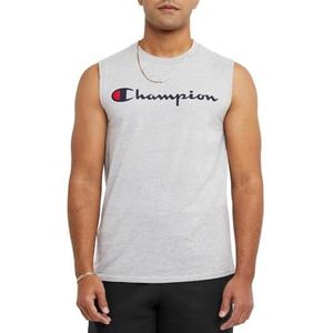 Champion Heren Graphic Jersey Muscle Shirt, Oxford Grijs, XXL