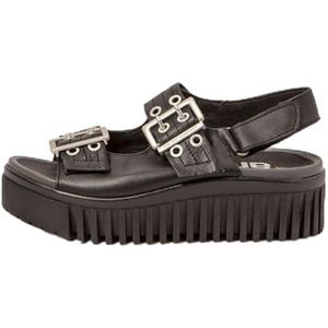 Art - Brighton - Leren Sandalen - Zwart - 3 tot 5 cm - Gesp - Casual