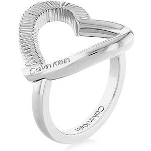 Calvin Klein Dames MINIMALISTIC HEARTS Collectie Ring Roestvrij staal - 35000439C, Roestvrij staal, Geen edelsteen