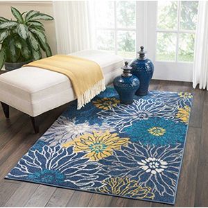 Nourison Passion Floral Blue 4 'x 6' Gebied Vloerkleed 3'9"" x 5'9