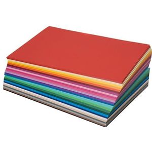 folia 64/500 09 - Gekleurd papier mix, DIN A4, 130 g/m², 500 vellen gesorteerd in 25 kleuren, voor het knutselen en creatief vormgeven van kaarten, vensterafbeeldingen en voor scrapbooking