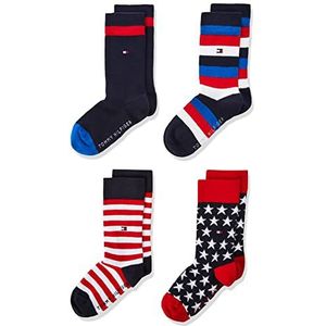 Tommy Hilfiger CLSSC Sock voor kinderen, uniseks, Tommy Original/Midnight Blue, 27